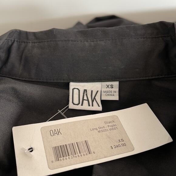 OAK Long Sleeve Shirt Dress Black Size XS - Picture 10 of 13